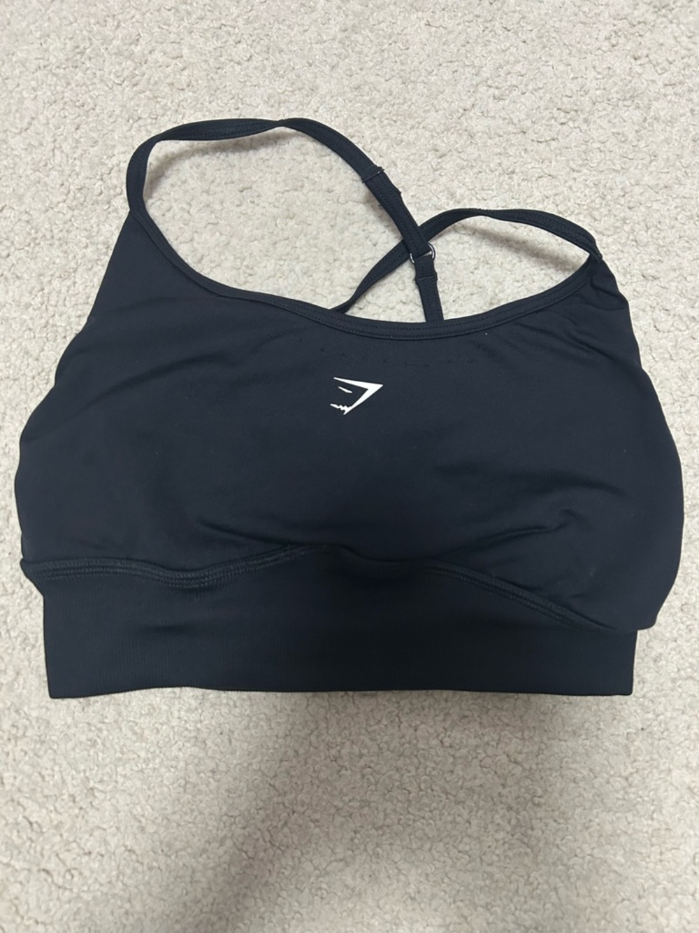 Gymshark Black cross back Strappy Sports Bra